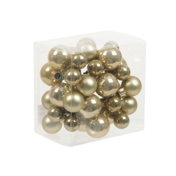   Üveg gömb betűzős 2 2,5 és 5,3 cm 24 db lime matt és fényes