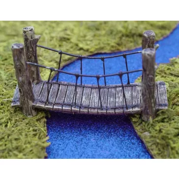Woodland suspension bridge