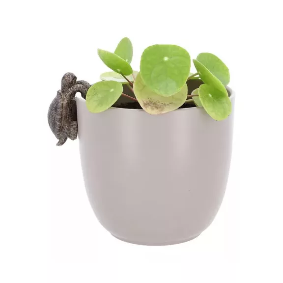 Pot-hanging turtle figurine