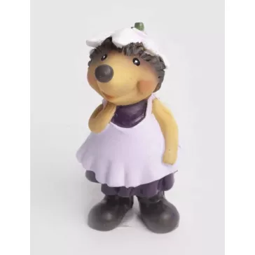 Hedgehog in purple dress