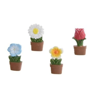 Virág cserépben öntapadós (4db)