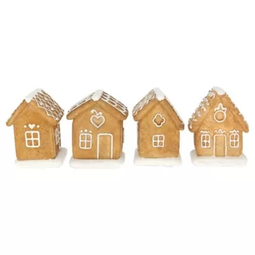 Gingerbread house with LED lights (1pc)