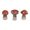 Ceramic mushrooms figurine (1pcs)