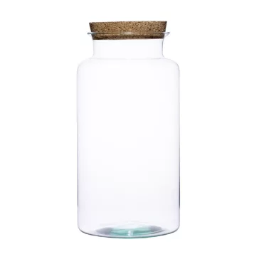 Glass plant terrarium with cork 38cm