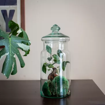 Glass jar vase 32 cm