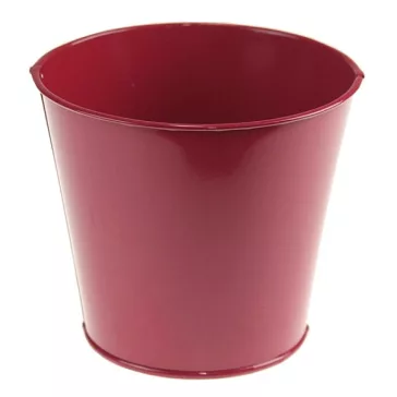 Red, tin planter