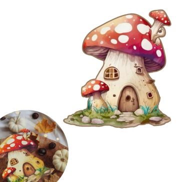 red mushroom house