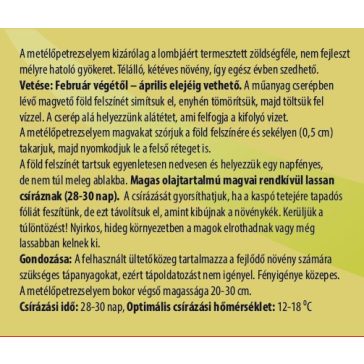 Metélőpetrezselyem nevelő készlet
