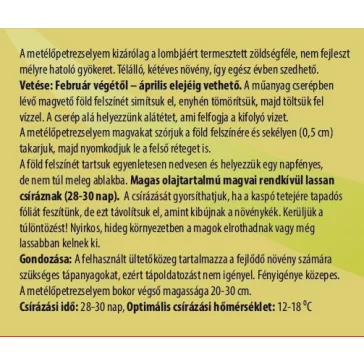 Metélőpetrezselyem nevelő készlet