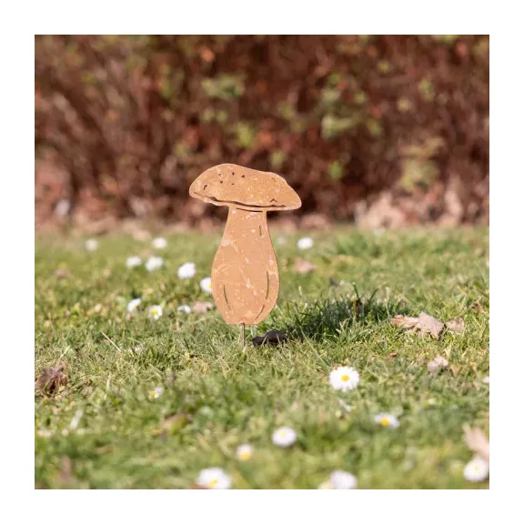 Boletus mushroom laser-cut, cut-away garden decoration 27 cm Boletus mushroom laser-cut, cut-away garden decoration 27 cm